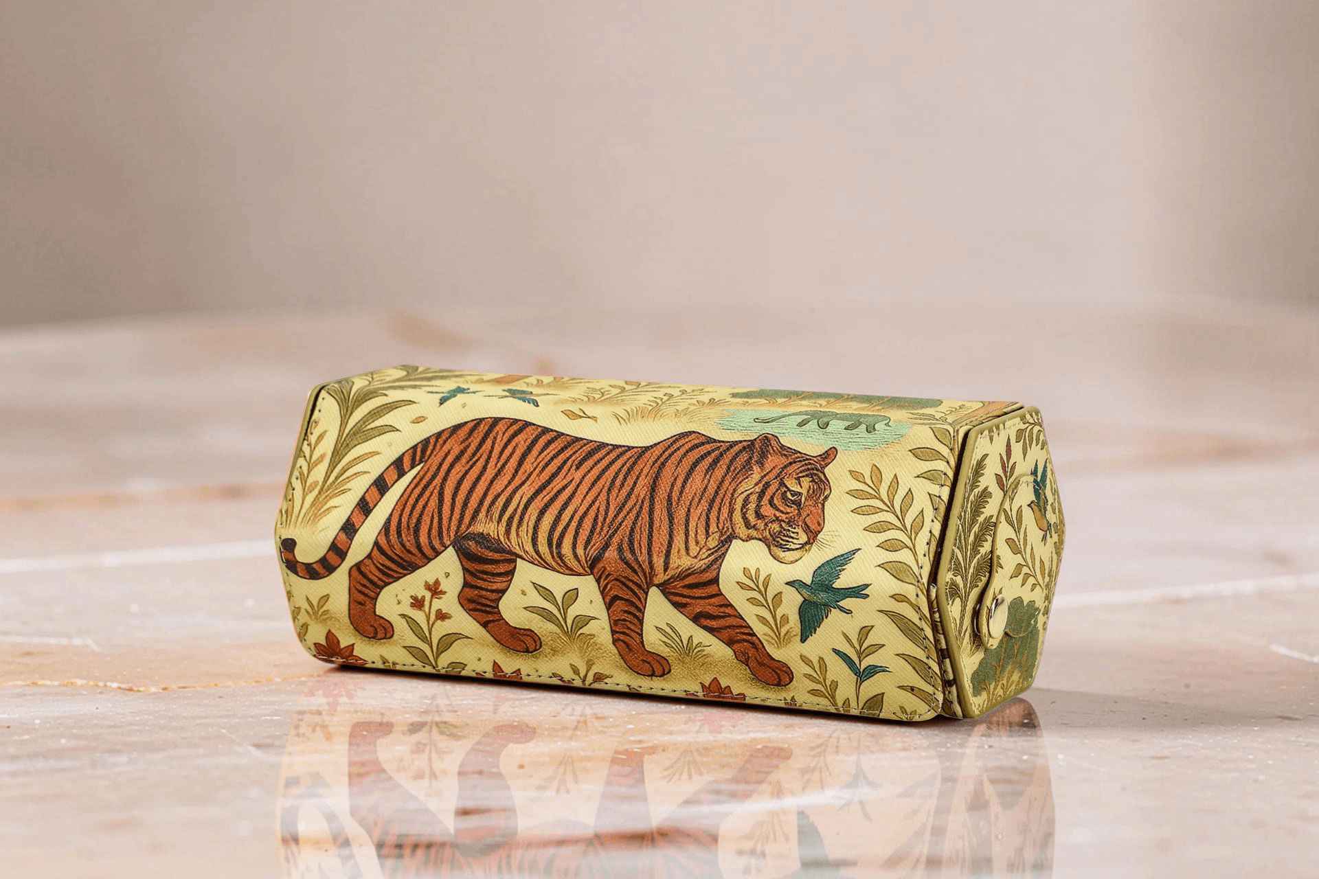 SVARNA — The Tiger Edition handcrafted leather watch roll